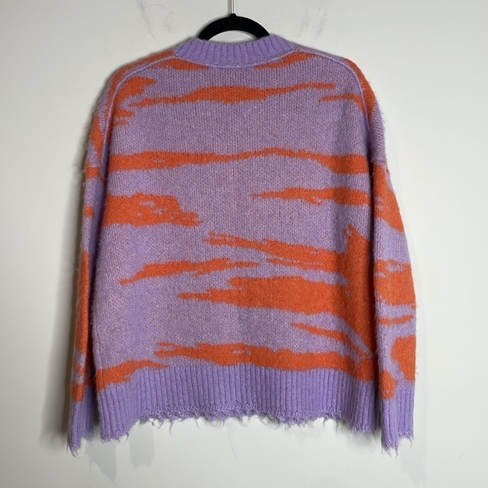 AllSaints | Women’s Tiga Abstract V-Neck Sweater Wool Blend Size XS - Picture 7 of 7